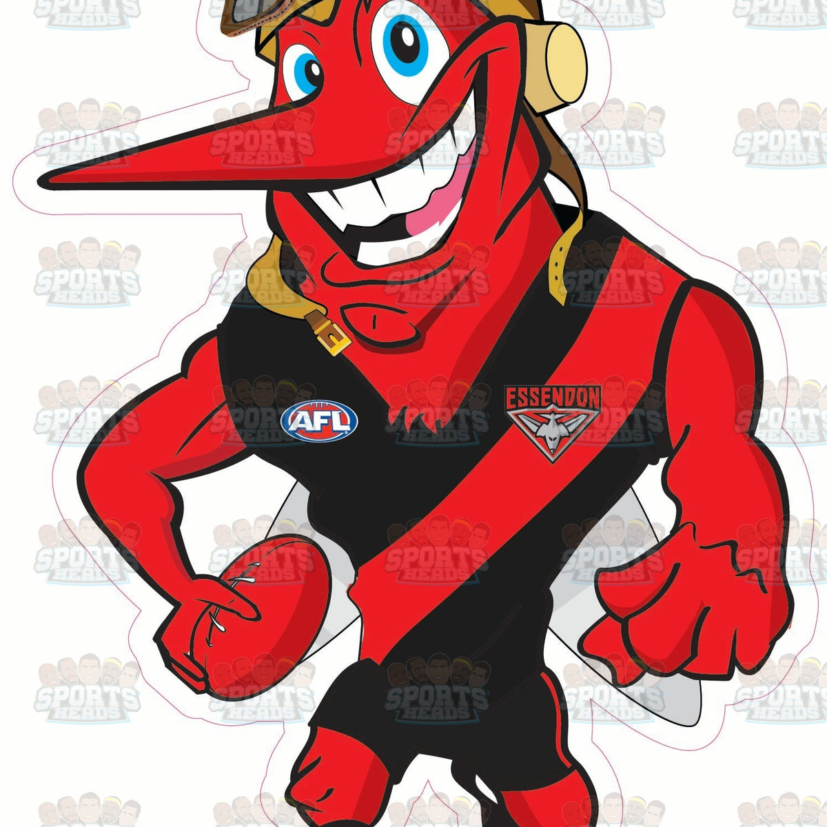 Essendon Drawing Essendon Bombers Mascot Cut-out โ Sports Heads