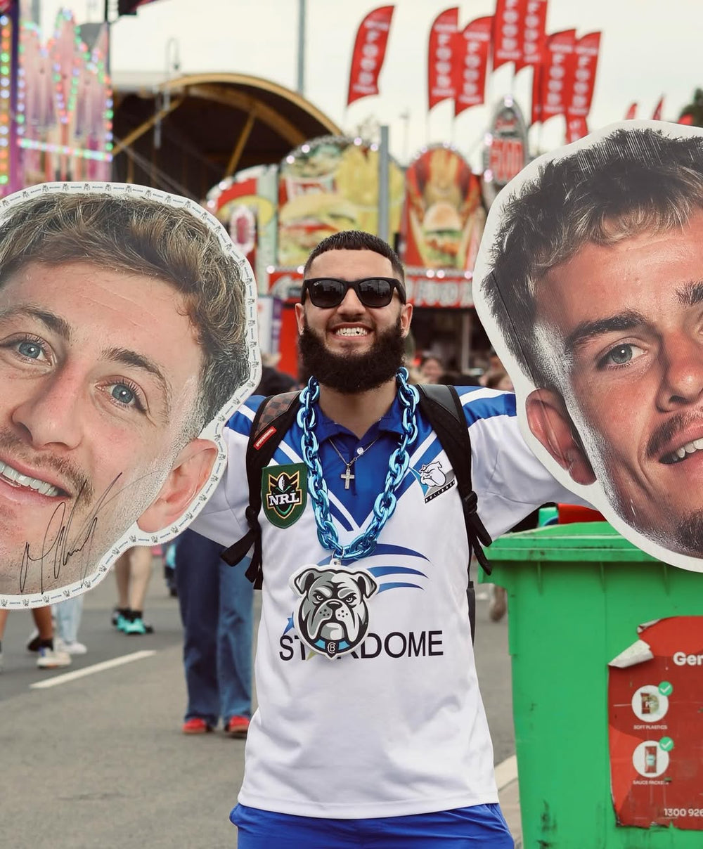Fans celebrating with Sports Heads
