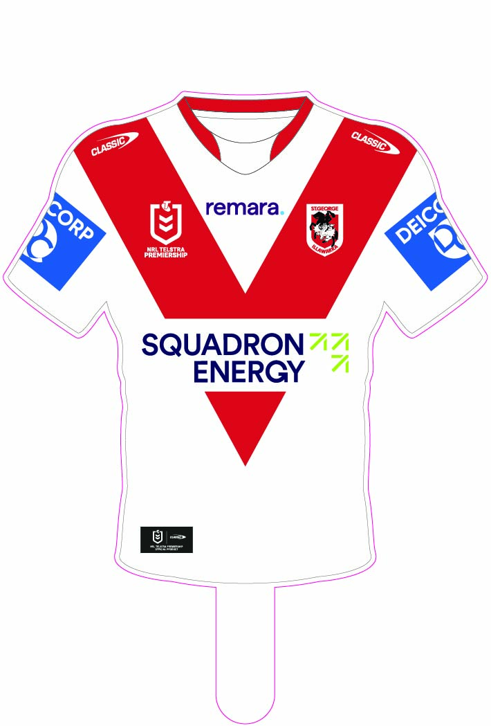 St George Illawarra Dragons 2026 Jersey Cut-out